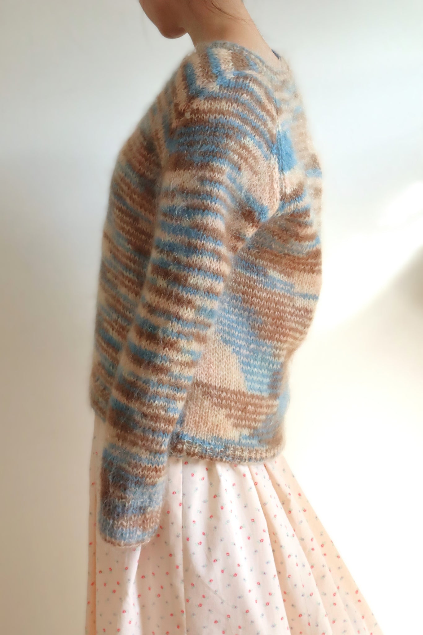 1980s Hand-Knit Soft Mohair Sweater