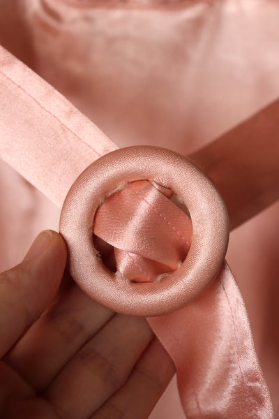 1940s Puff Sleeve Satin Dress