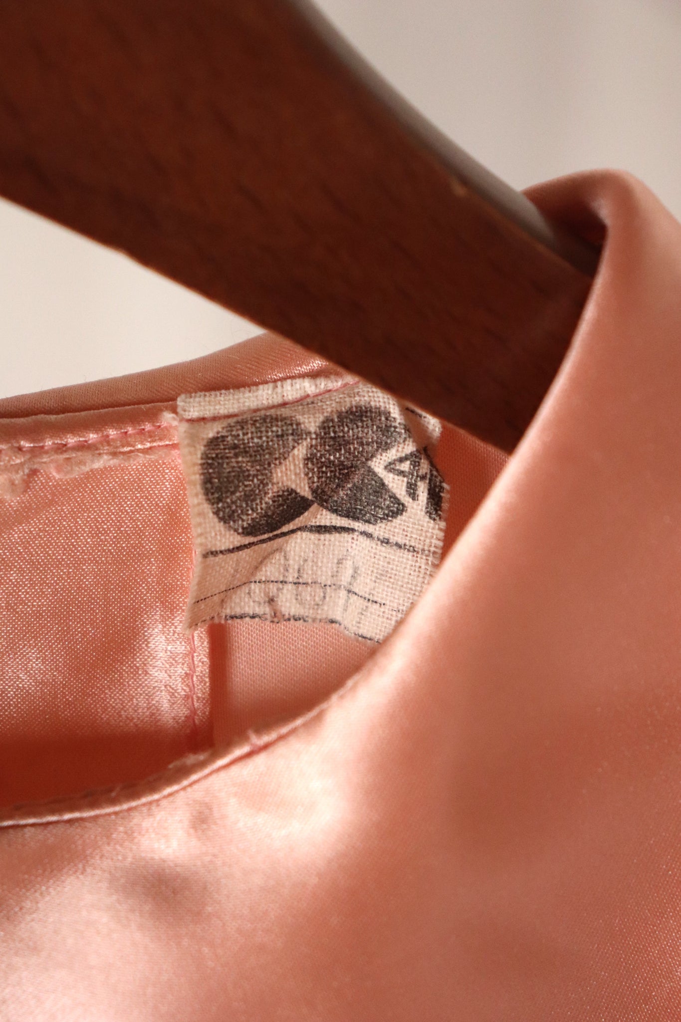 1940s Puff Sleeve Satin Dress