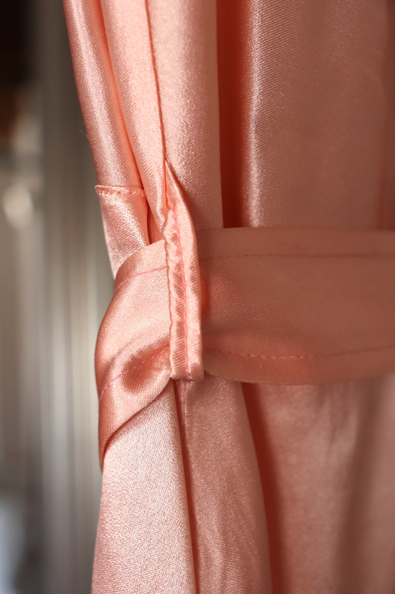 1940s Puff Sleeve Satin Dress