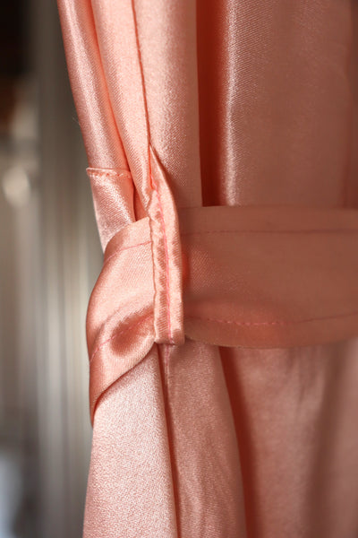 1940s Puff Sleeve Satin Dress