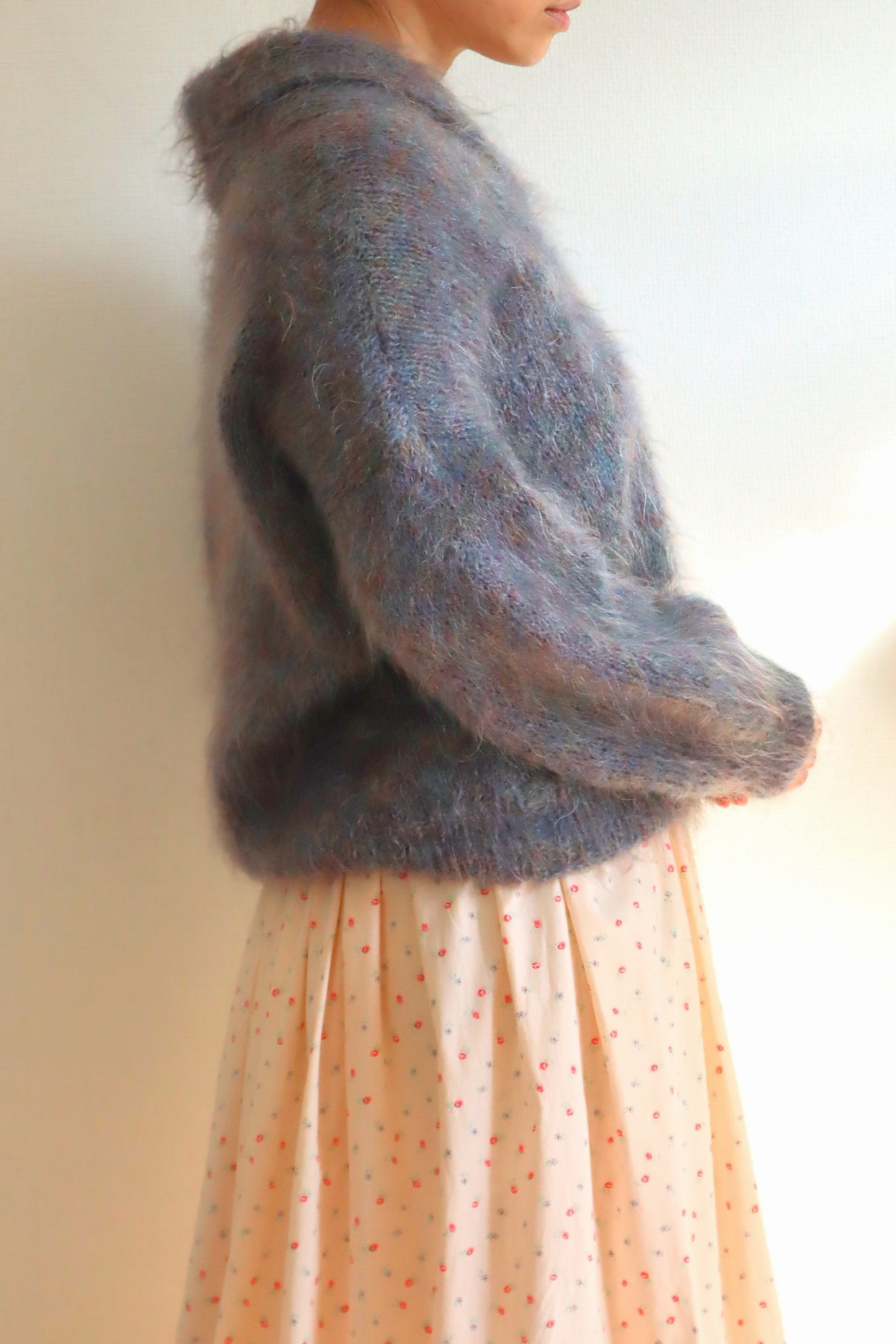 1980s Hand-Knit Iridescent Mohair Sweater