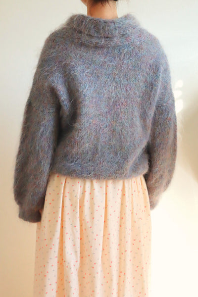 1980s Hand-Knit Iridescent Mohair Sweater