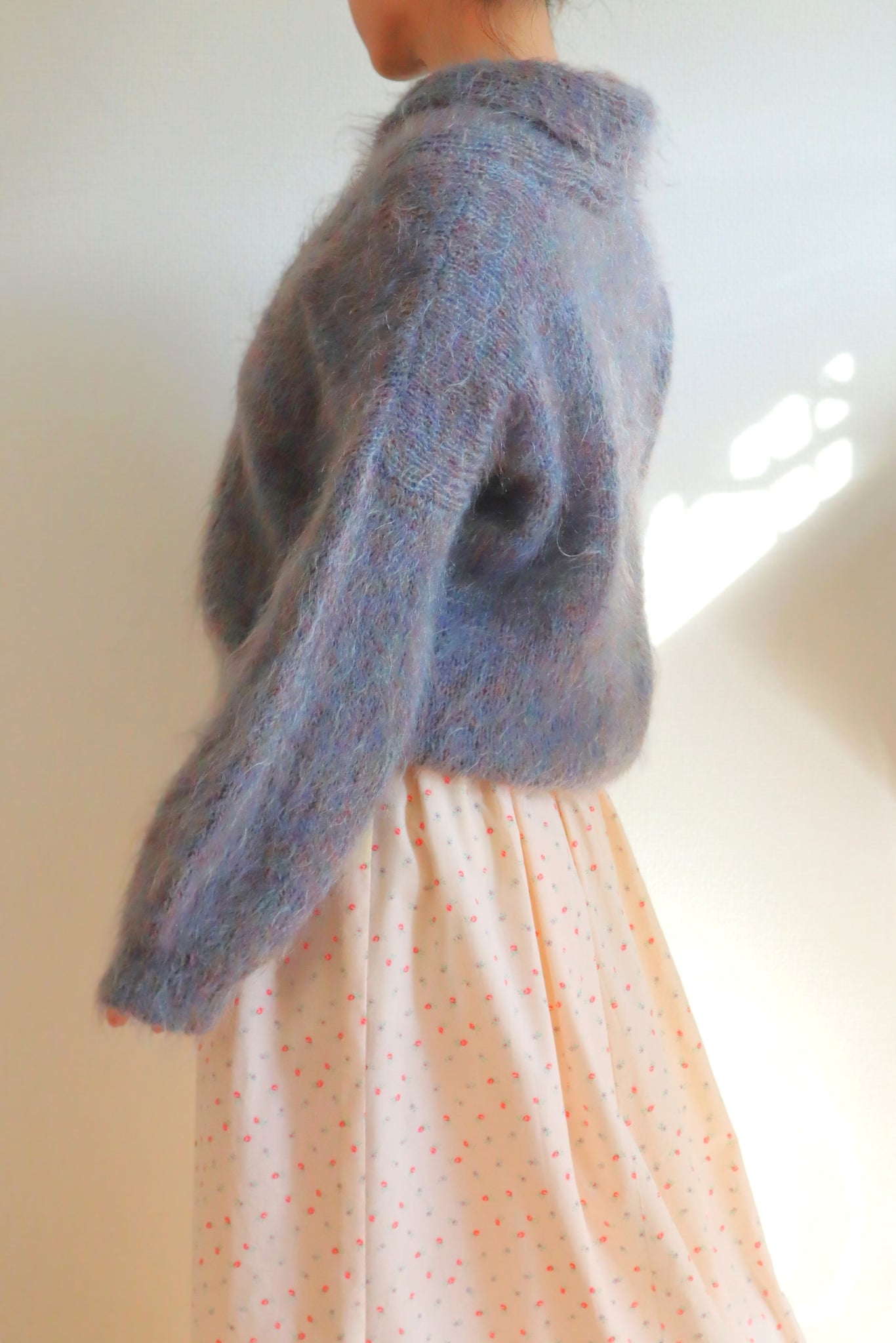 1980s Hand-Knit Iridescent Mohair Sweater