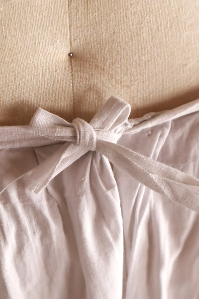 1850s French Hand-Sewn White Cotton Skirt