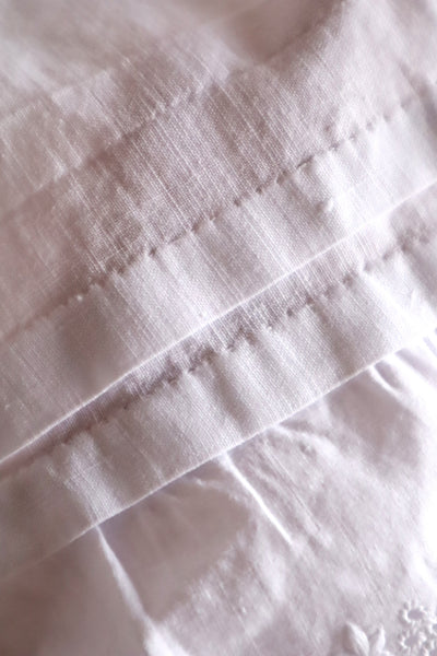 1850s French Hand-Sewn White Cotton Skirt