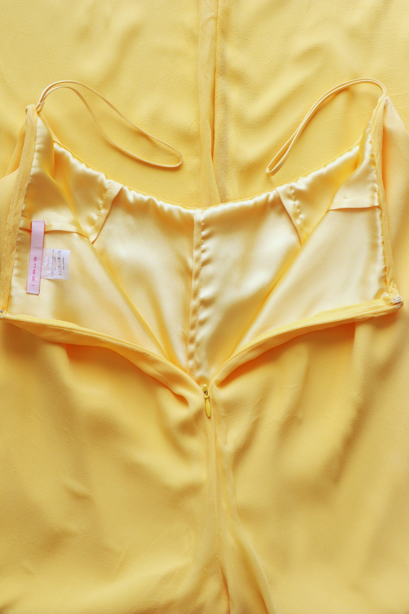 80s Yellow Silk Wide Pants