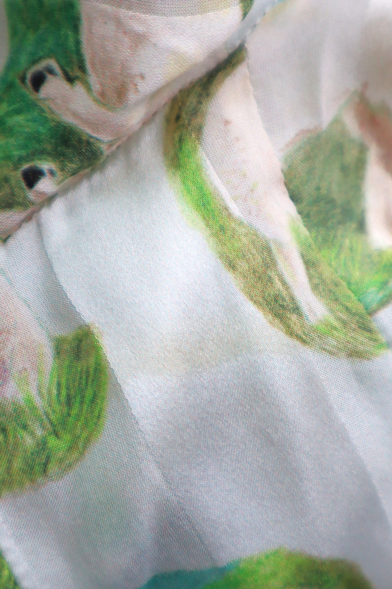 CARVEN Agneau Lamb Print Silk Maxi Dress
