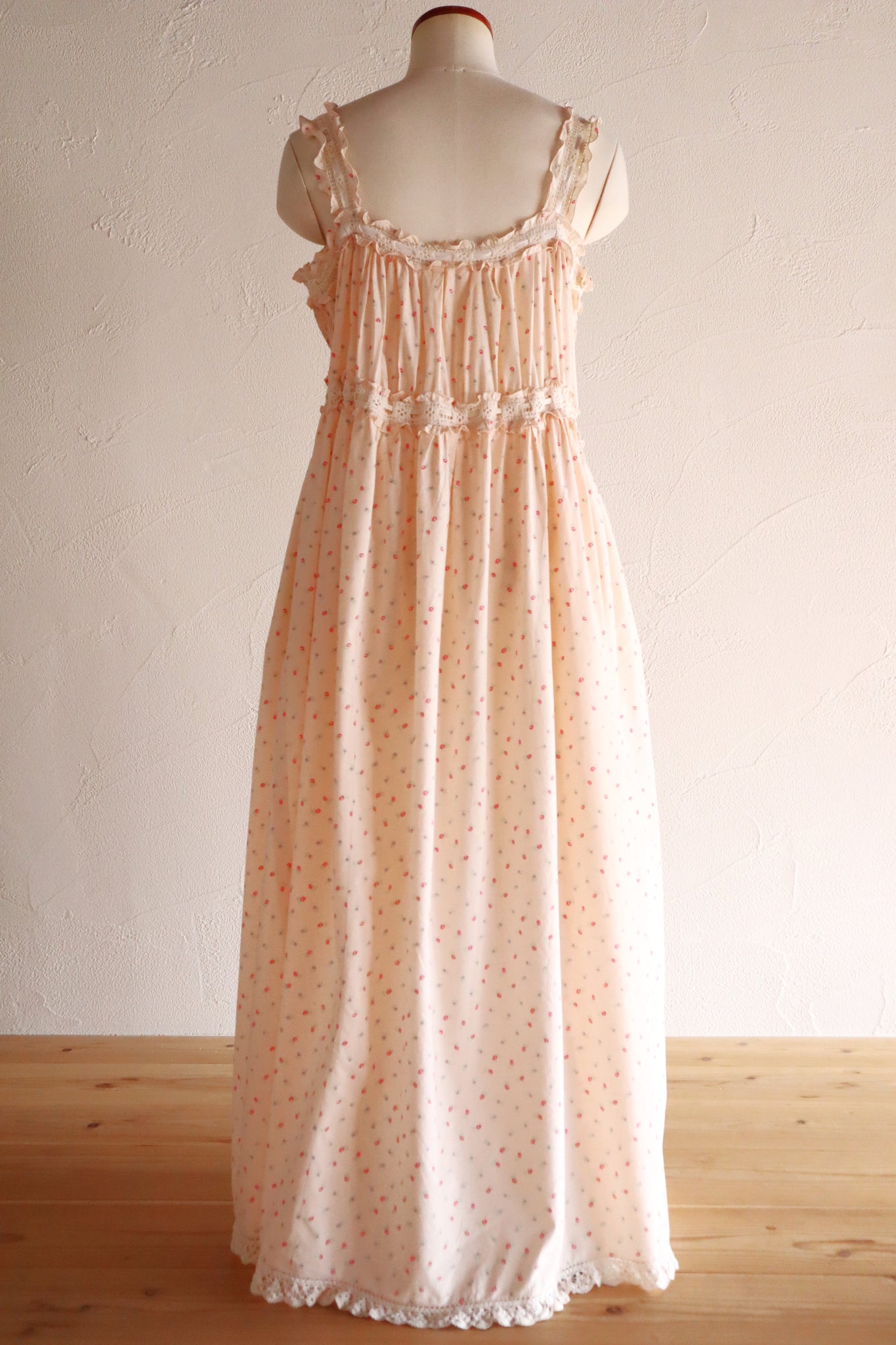 1920s Floral Cotton Monogram Nightdress