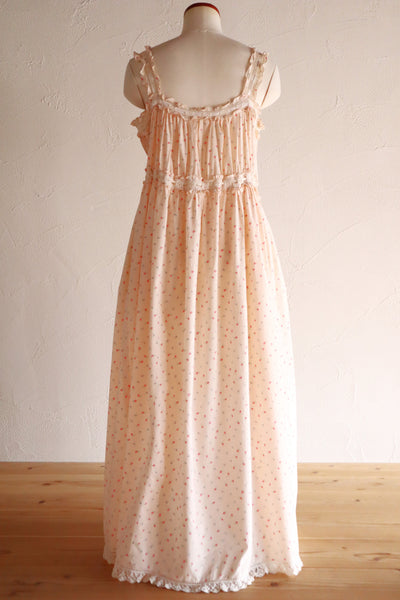 1920s Floral Cotton Monogram Nightdress