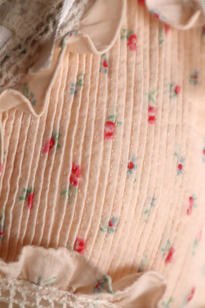 1920s Floral Cotton Monogram Nightdress