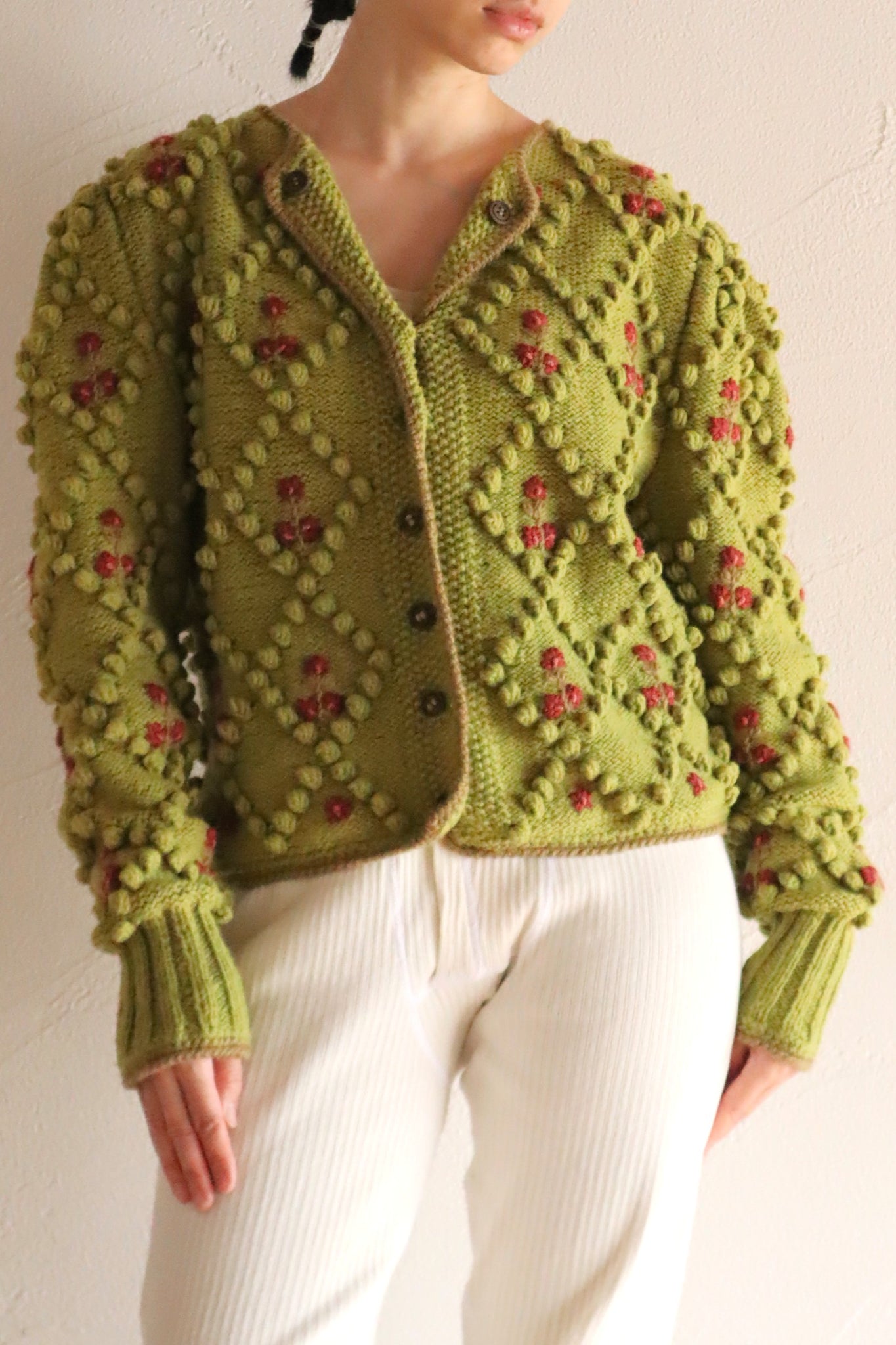 70s Green Austrian Cardigan