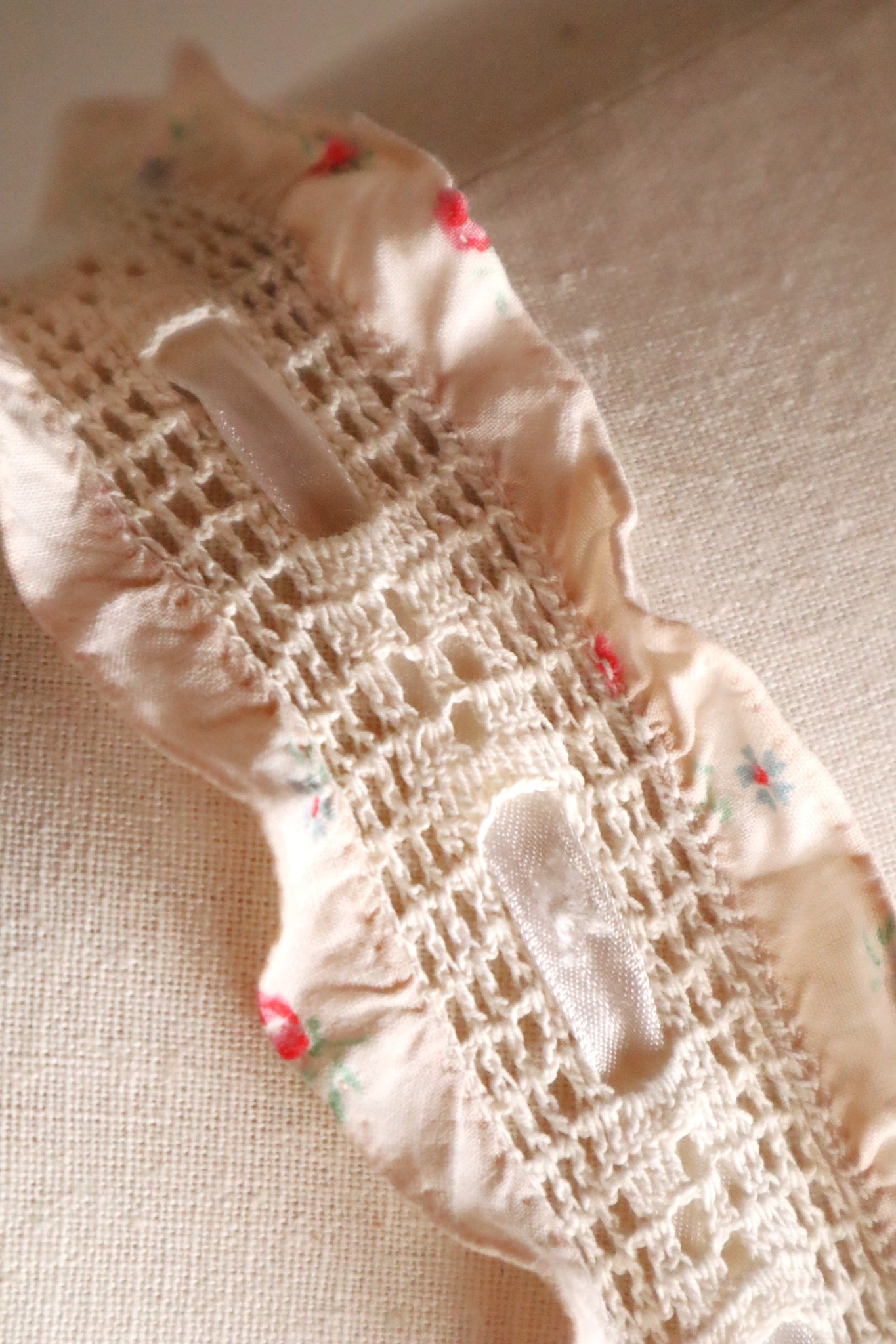 1920s Floral Cotton Monogram Nightdress