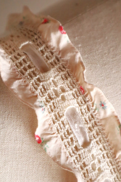 1920s Floral Cotton Monogram Nightdress