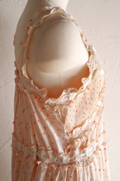 1920s Floral Cotton Monogram Nightdress