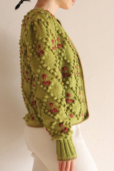 70s Green Austrian Cardigan