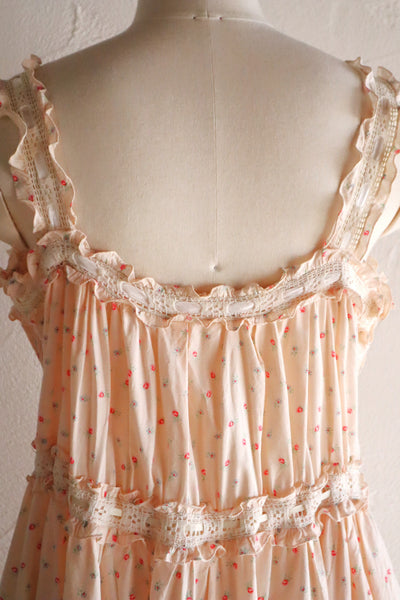 1920s Floral Cotton Monogram Nightdress