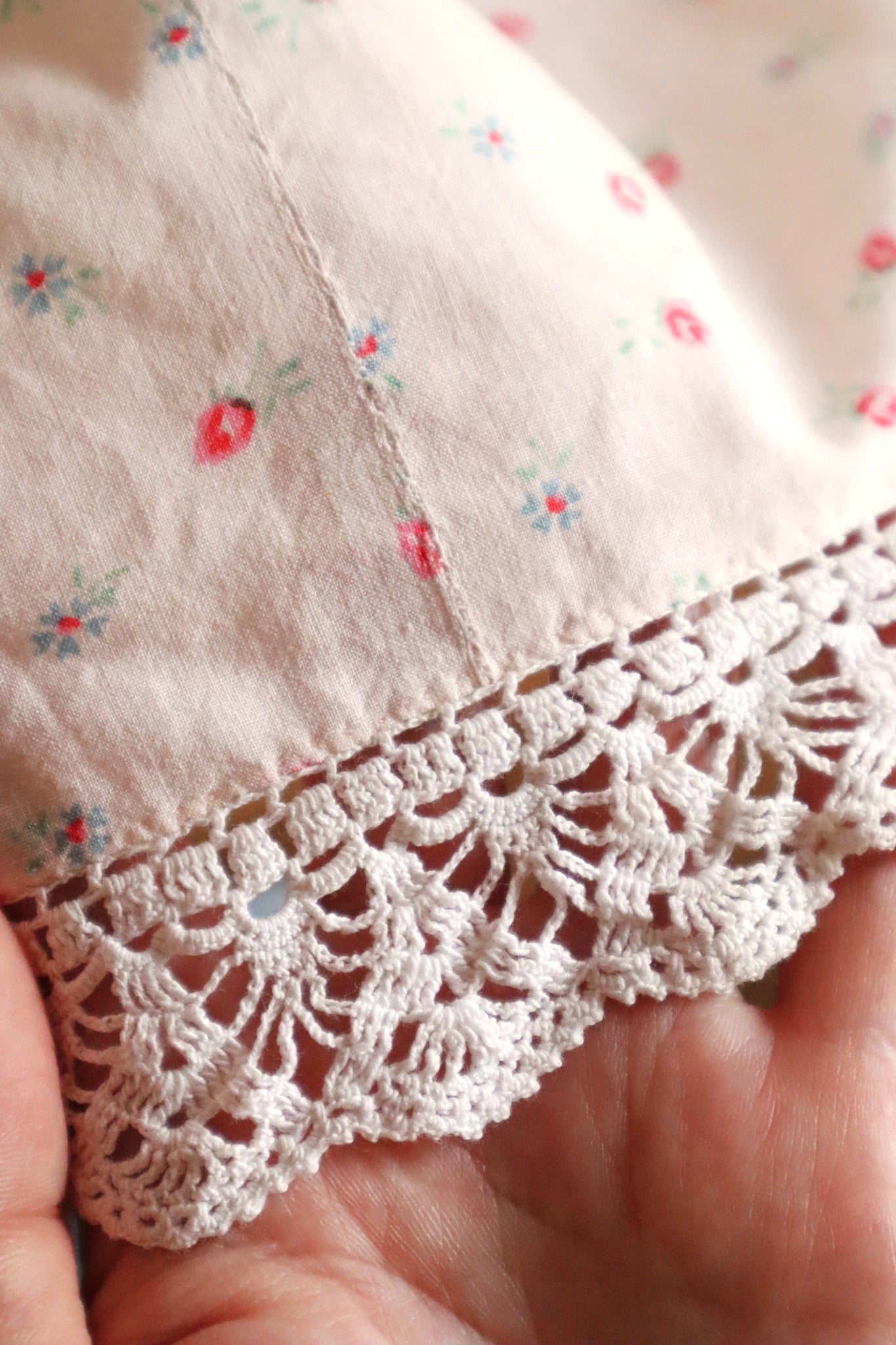 1920s Floral Cotton Monogram Nightdress