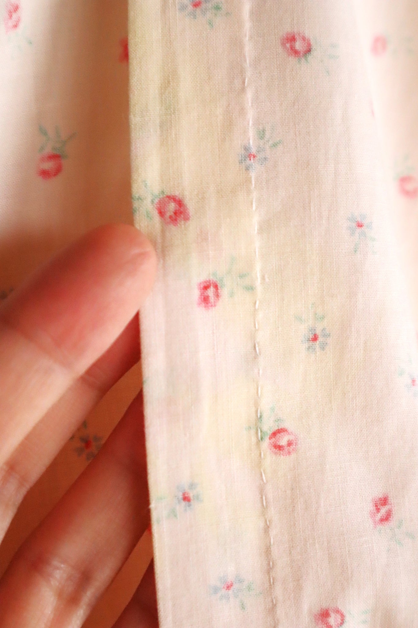 1920s Floral Cotton Monogram Nightdress