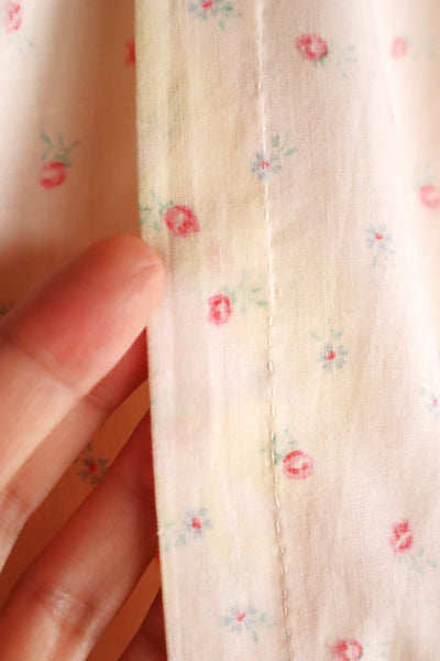 1920s Floral Cotton Monogram Nightdress