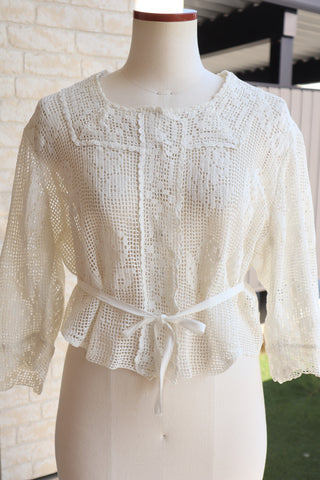 1910s~1920s Crochet Cotton Blouse