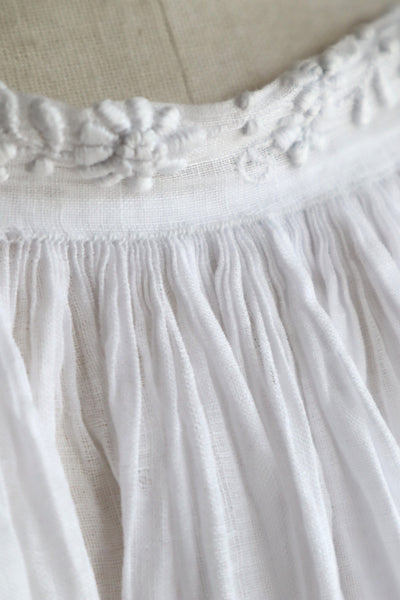 1900s Crochet Lace Linen Gauze Church Dress