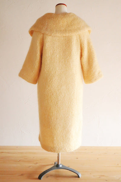 1960s Cream Mohair Coat with Cape Collar