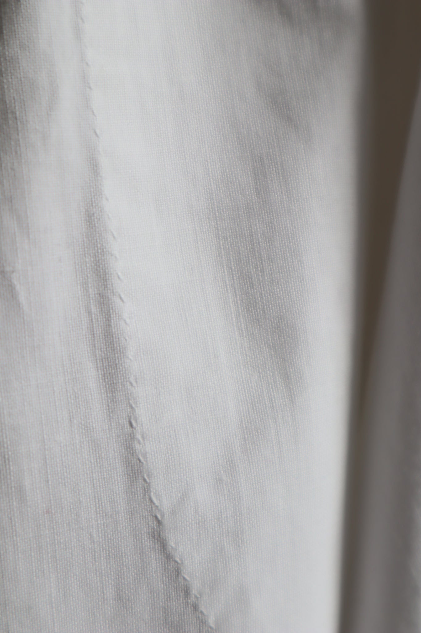 1900s Hand Sewn Zigzag Design White Cotton Dress