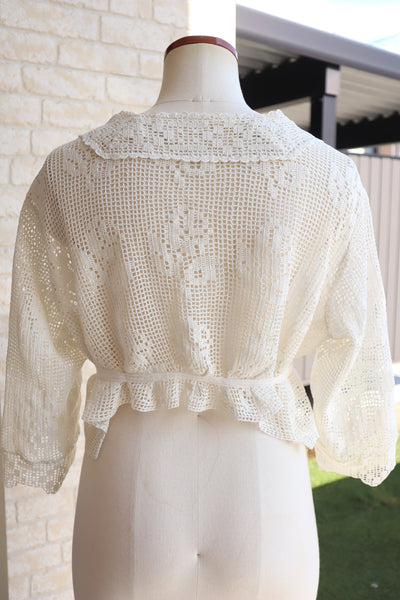 1910s~1920s Crochet Cotton Blouse
