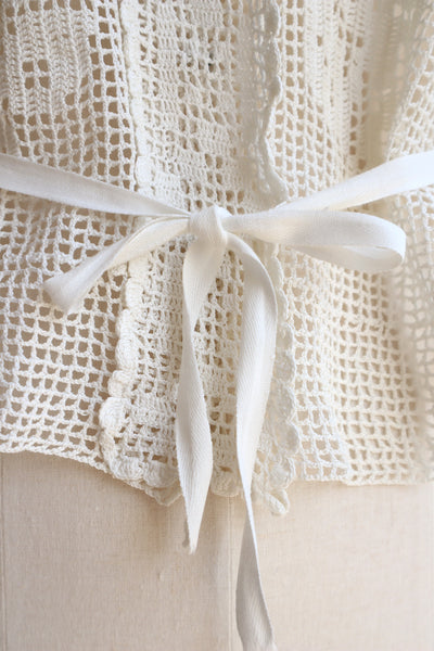 1910s~1920s Crochet Cotton Blouse