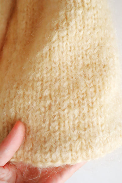1960s Cream Mohair Coat with Cape Collar