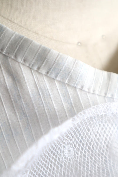 Romantic Blue Floral Bed Jacket – Handcrafted