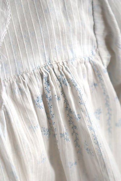 Romantic Blue Floral Bed Jacket – Handcrafted