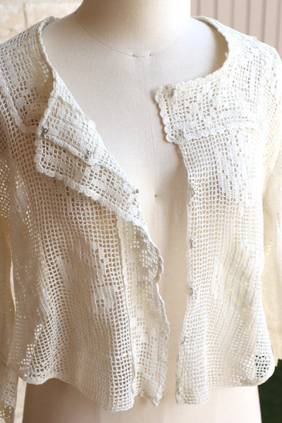 1910s~1920s Crochet Cotton Blouse
