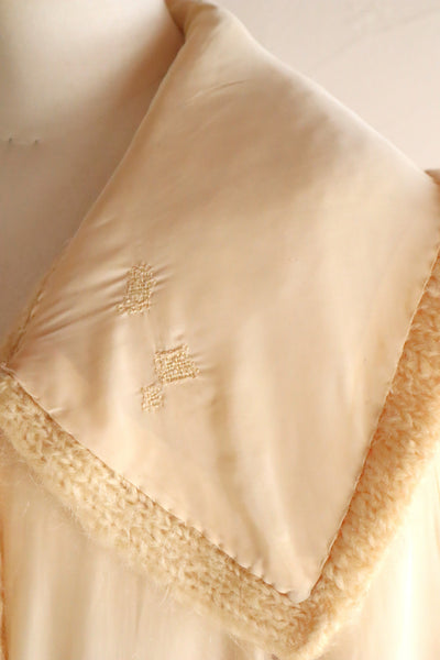 1960s Cream Mohair Coat with Cape Collar