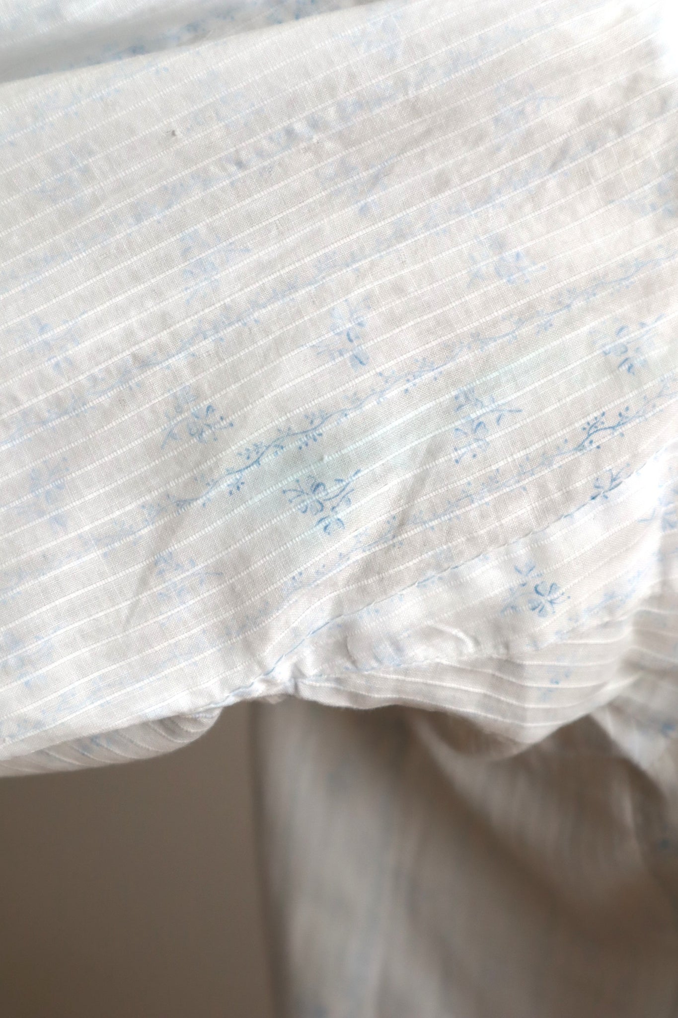 Romantic Blue Floral Bed Jacket – Handcrafted