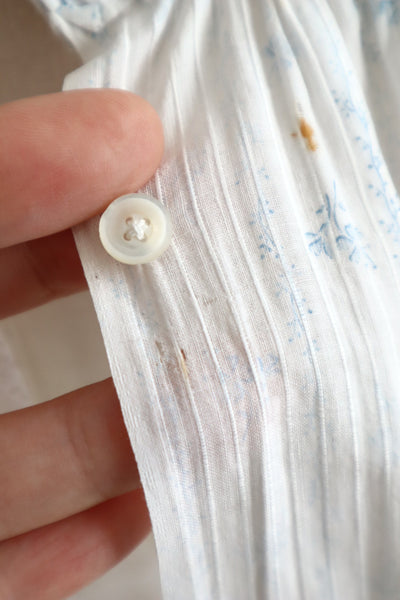 Romantic Blue Floral Bed Jacket – Handcrafted