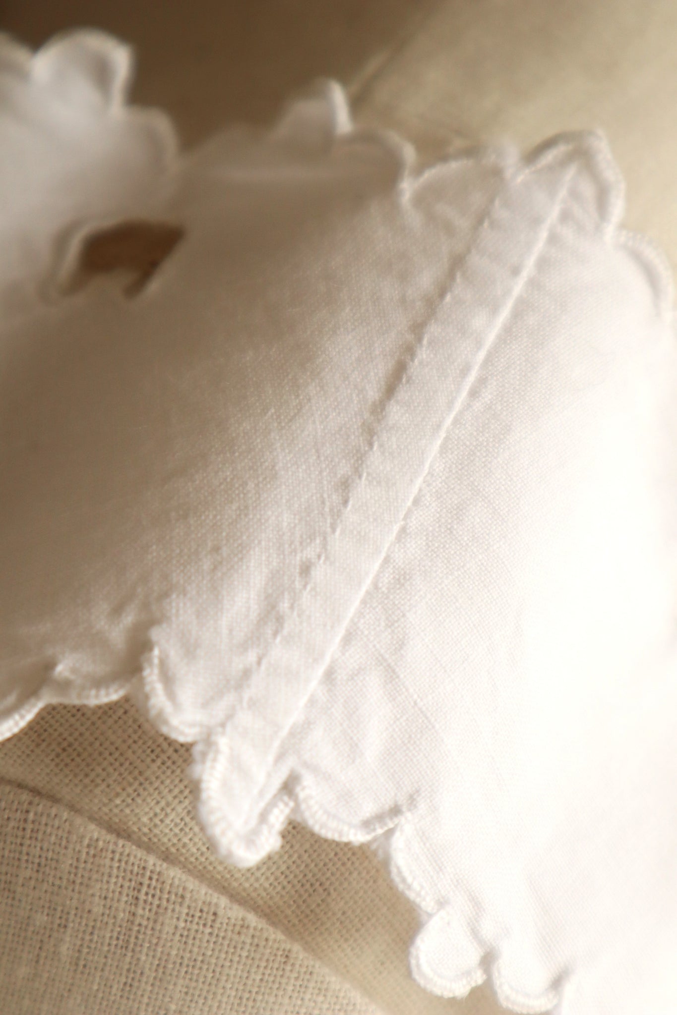 1910s Scalloped Embroidered Hand Sewn Corset Cover