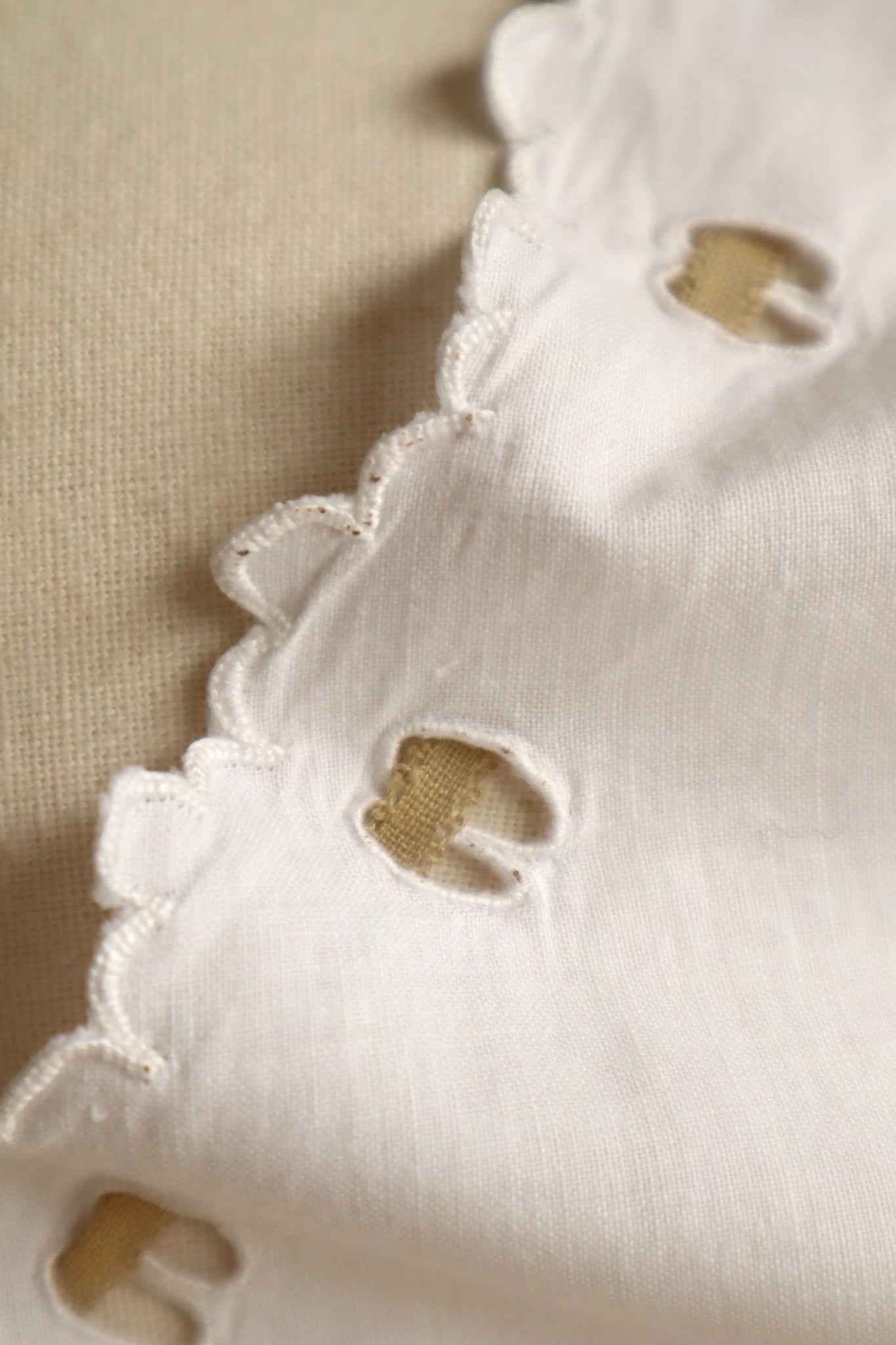 1910s Scalloped Embroidered Hand Sewn Corset Cover