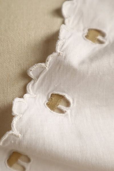 1910s Scalloped Embroidered Hand Sewn Corset Cover