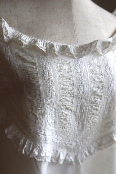 1880s Broderie Anglaise Chemise XS～S