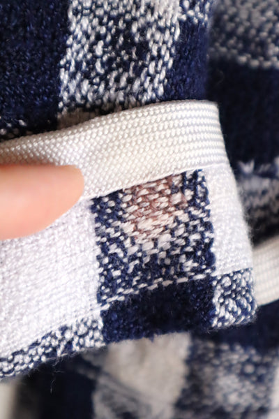 1950s–60s Navy and White Woven Check Coat