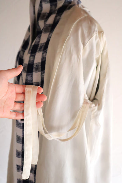 1950s–60s Navy and White Woven Check Coat