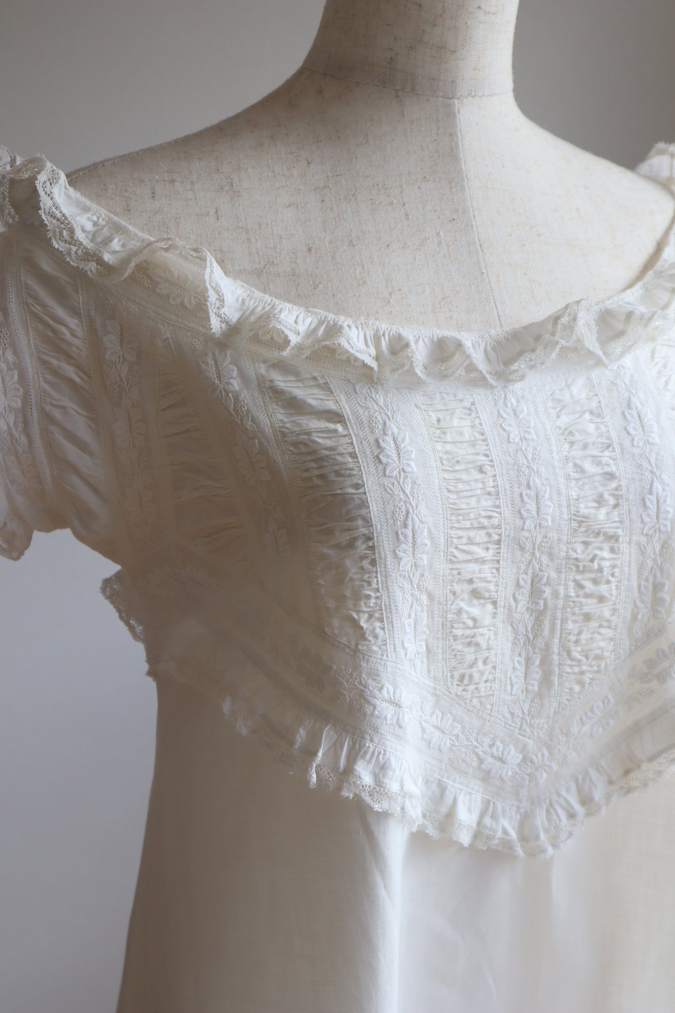 1880s Broderie Anglaise Chemise XS～S