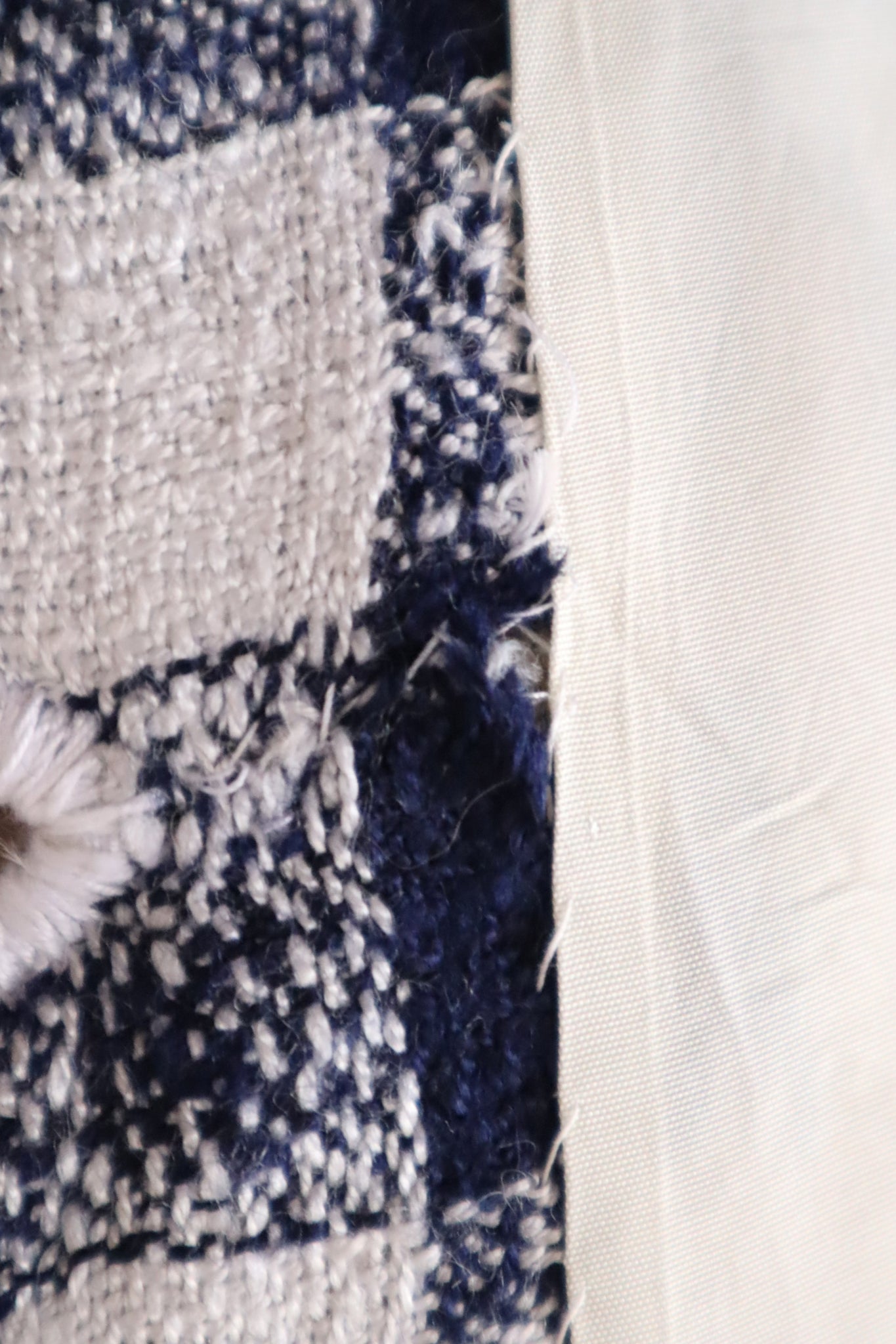 1950s–60s Navy and White Woven Check Coat
