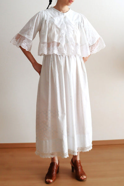 Romantic Blue Floral Bed Jacket – Handcrafted