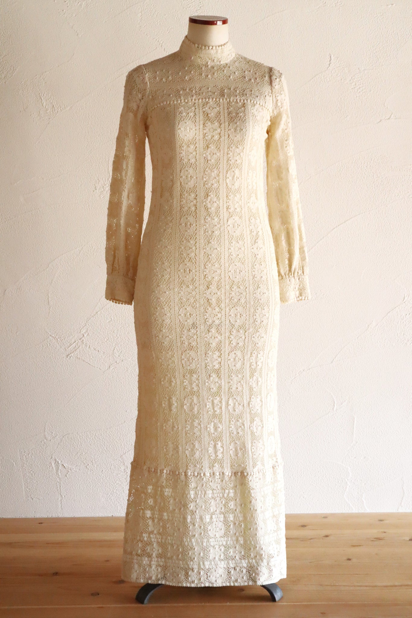 1970s Union Made Allover Lace Dress