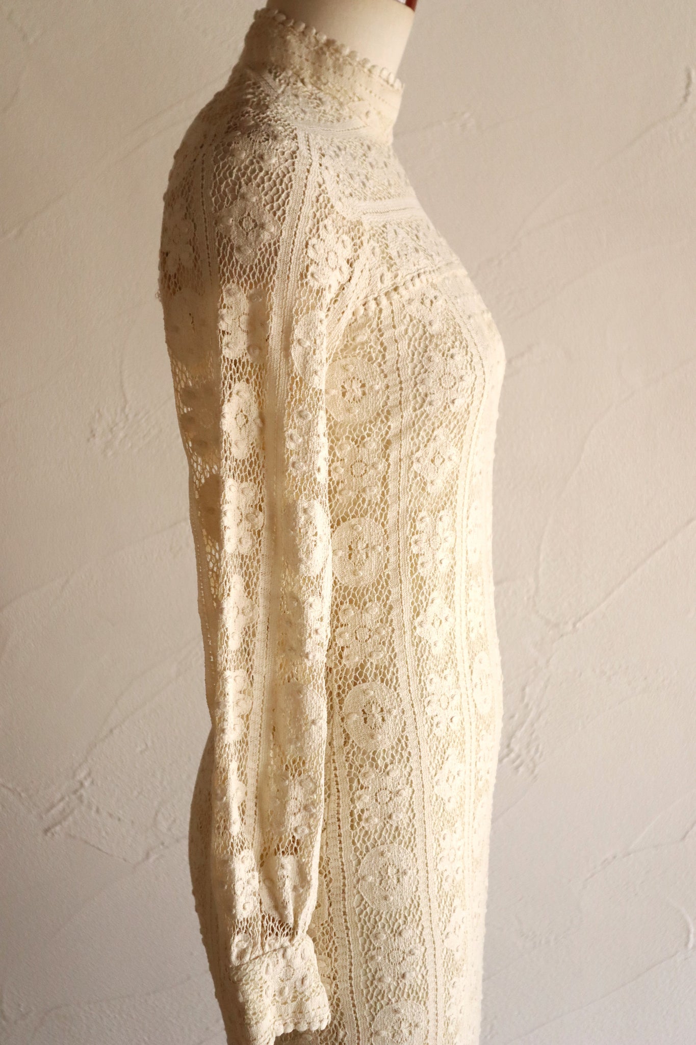 1970s Union Made Allover Lace Dress