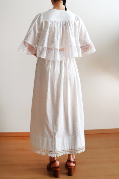 Romantic Blue Floral Skirt – Handcrafted