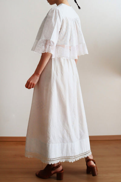 Romantic Blue Floral Skirt – Handcrafted